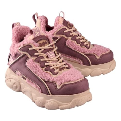 Image of Buffalo CLD Chai Women's Lace-Up Platform Trainers, Purple Rose, 5 UK