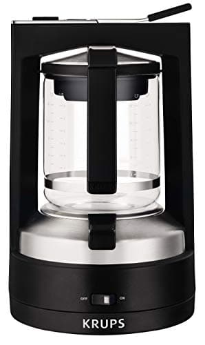 Image of Krups KM468910 Filter Coffee Machine T8 | 850 Watts | Auto Shutdown | 8-12 Cups | Illuminated On/Off Switch | Black