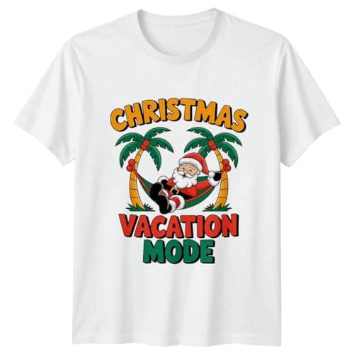Image of Sassy Souls Christmas Vacation Mode T-Shirt Tropical Christmas Christmas Holiday 2026 5XL White