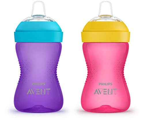 Image of Philips Avent My Grippy Spout Cup, 10oz, 2pk, Pink/Purple, SCF801/22