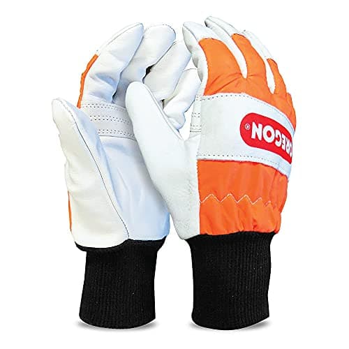 Image of Oregon Chainsaw Left-Hand Protection Leather Gloves – Large (Size 10) (91305L)