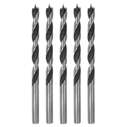 Image of sourcing map 5pcs Brad Point Drill Bits 5mm Precise Cutting with Brad Point Tip for Woods