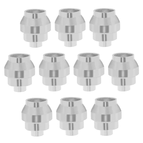 Image of The Lord of the Tools 10Pcs Brake Cable End Caps Aluminum Alloy Brake Cable Cover Reusable Brake Cable End Crimps Accessories for Vintage Sports Bikes Silver