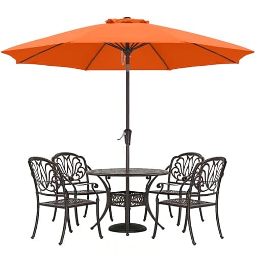 Image of ABCCANOPY 2.3M Parasol Patio Umbrella Table Market Umbrella with Push Button Tilt for Garden, Deck, Backyard and Pool, 8 Ribs 13+Colors