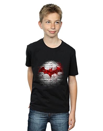 Image of DC Comics Boys Batman Logo Wall T-Shirt Black 12-13 Years