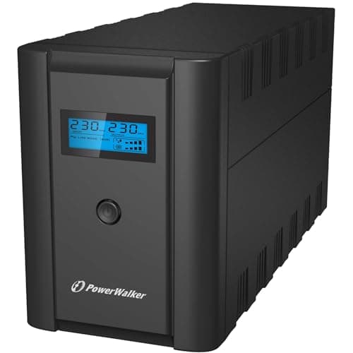 Image of PowerWalker UPS VI 2200VA/1200W LCD IEC Uninterruptible Power Supply with 6 x IEC C13 Outputs, AVR Stabilizer, RJ-11 Surge Protection, HID Support and LCD Screen
