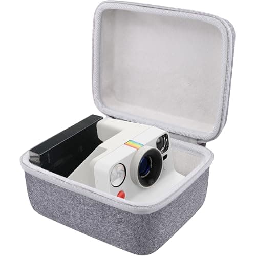 Image of Khanka for Polaroid Now Gen 3, Now+ Gen 3, Now Gen 2, Now+ Gen 2, Now, Now+, I-2, Flip, OneStep+ and OneStep 2 Instant Cameras Hard Case,Protective Travel Carrying Storage Bag,Case Only(White Zipper)