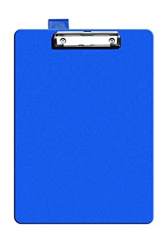 Image of SECO A4 PVC Clipboard| Blue | Heavy Duty Clip | Hardboard Writing Board | Office School Use | Durable Document Holder