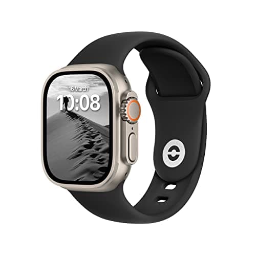 Image of DONEGANI SB Straps for Apple Watch Band Silicone series Ultra 3 2 49mm, Series 11 10 46mm, 9 8 7 45mm 41mm, SE 6 5 4 44mm 40mm, 3 2 1 42mm 38mm Men Women iWatch, Black