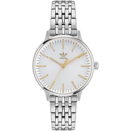 Image of adidas Women's Analogue Quartz Watch with Stainless Steel Strap S0371213, Silver, Bracelet