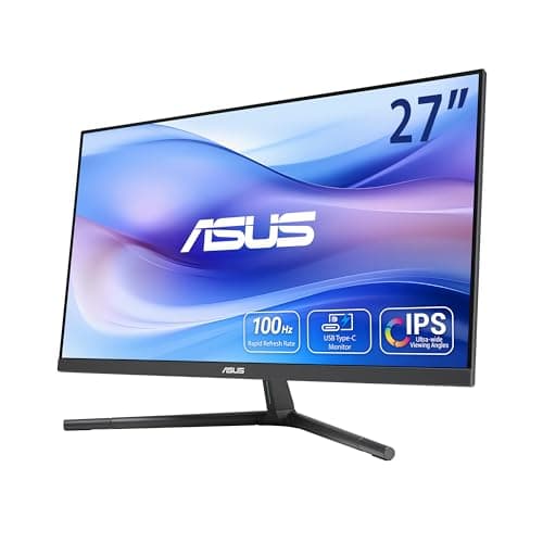 Image of ASUS VU279CFE Eye Care Gaming Monitor – 27 inch, FHD (1920 x 1080), IPS, 100 Hz, IPS, Adaptive-Sync, USB Type-C port with 15-watt Power Delivery, DisplayWidget Center, EyeCare Plus technology - Black