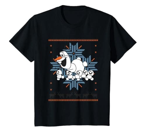 Image of Kids Frozen Christmas Olaf And Snowmens T-Shirt