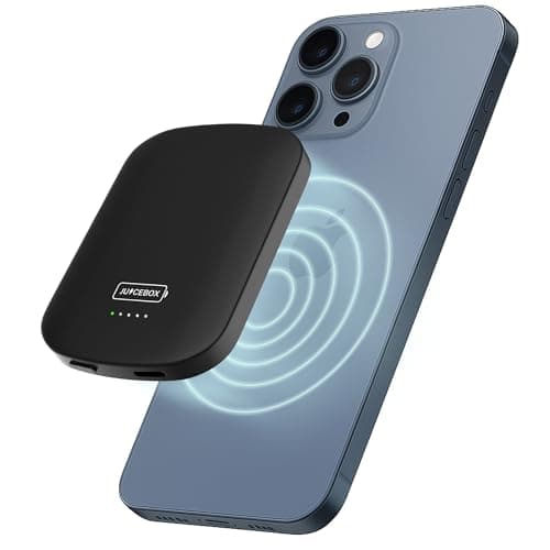 Image of THE BYTE FOUNDRY Juicebox for MagSafe Portable Charger 5000mAh – USB-C Wireless Magnetic Power Bank for iPhone 12/13/14/15/16 Pro/Max, Google Pixel, and Samsung Galaxy, Battery Pack