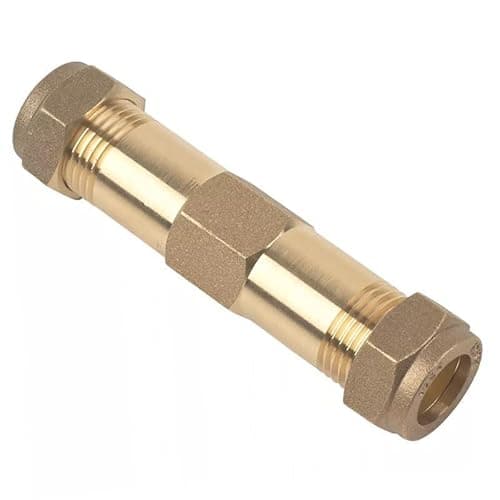Image of 22mm Brass Compression Repair Coupling - Bag of 5