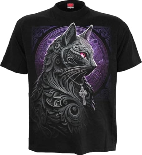 Image of Spiral - Celtic Whiskers - Front Print T-Shirt Black - 4XL
