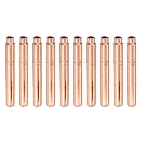 Image of sourcing map 10pcs 13N24L TIG Welding Collet 1/8" (3.2mm) Copper Tungsten Electrode Collet Tips for WP9 20 25 TIG Welding Torch Series