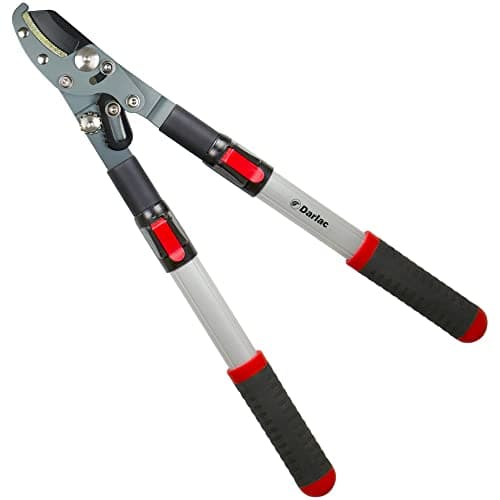 Image of Darlac Telescopic Anvil Garden Loppers – Lightweight Action Loppers with Extendable Handles Ideal for Pruning Hard or Dead Wood - SK5 High Carbon Steel Blade
