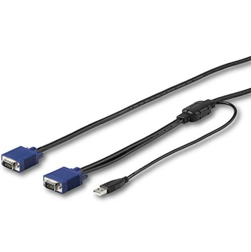 Image of StarTech.com RKCONSUV15 15 ft (4.6 m) USB KVM Cable for StarTech.com Rackmount Consoles, VGA and USB KVM Console Cable
