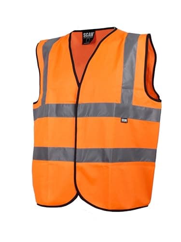 Image of Scan Hi-Vis Waistcoat Orange - Railway Standard RIS-3279-TOM - Size:L
