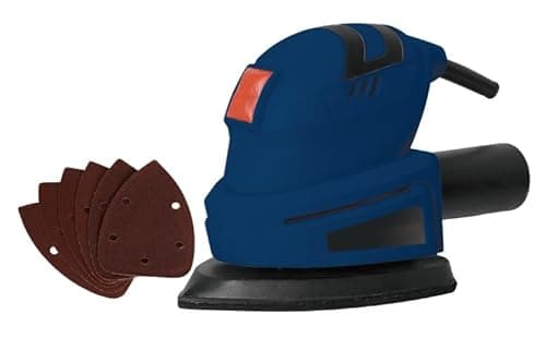 Image of ToolTronix Heavy Duty 110w Detail Palm Corner Mouse Hand Sander Sanding Tool Free Sheet Blue
