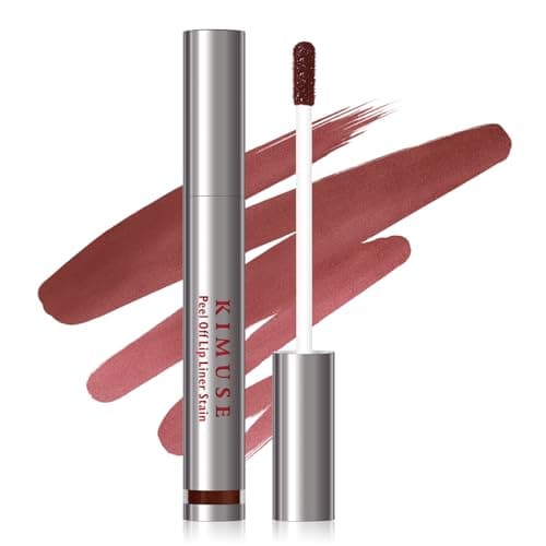 Image of KIMUSE Peel Off Lip Liner Stain, Long Lasting Lip Tint Stain Peel Off, Waterproof, Transfer-Proof, Highly Pigmented Color Peel Off Lip Stain Liner, Matte Finish