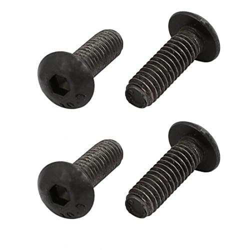 Image of Sourcingmap 4pcs M4x12mm 10.9 Grade Hex Socket Reverse Left Hand Thread Screw Bolt Black