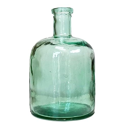 Image of Recycled Glass Camille Bottle Vase 14x23x14cm Large Clear Flower Table Centrepiece Decor 2L