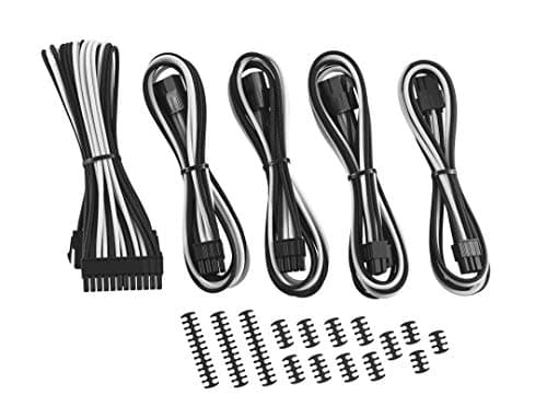 Image of CableMod Classic ModMesh Cable Extension Kit - 8 6 Series - schwarz/weiß