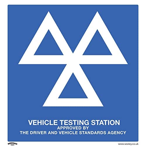 Image of Sealey SS51P10 MOT Testing Station - Warning Safety Sign - Rigid Plastic - Pack of 10