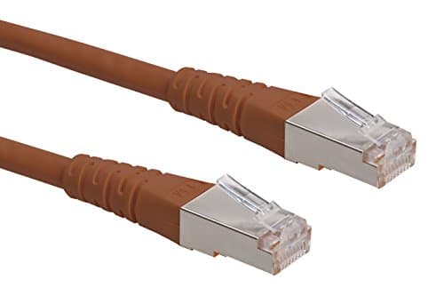 Image of Roline 21151328 0.5 m S/FTP Cat 6 Ethernet Network LAN Cable with RJ45 Connector - Brown