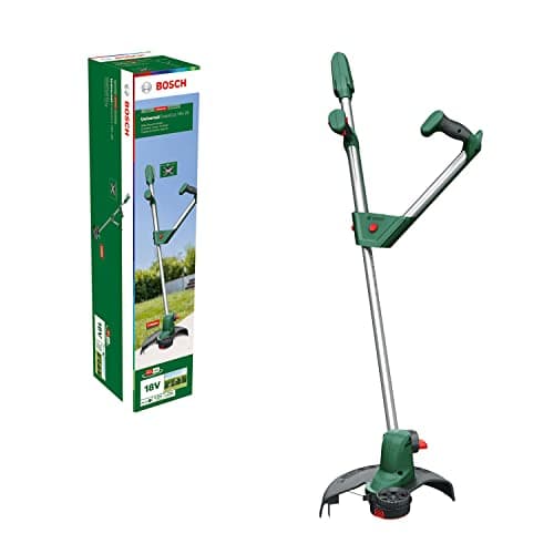 Image of Bosch Cordless Grass Trimmer UniversalGrassCut 18V-26 (1x battery, 18 Volt System, cutting diameter: 26 cm, adjustable handles, in carton packaging)