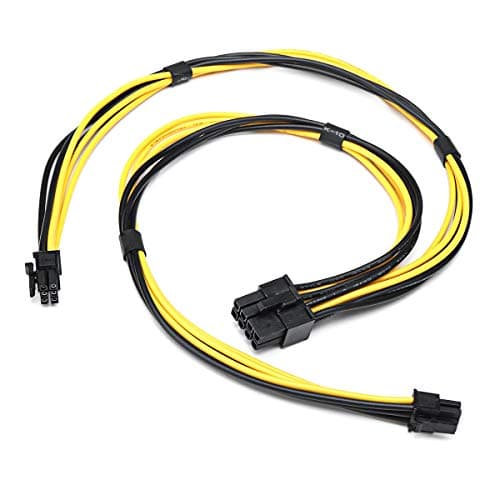 Image of DyNamic Dual Mini 6 Pin To 8 Pin Male PCI-E Power Cable For Mac Pro Video Card 01