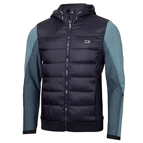 Image of Calvin Klein Mens Dynamo Hooded Golf Jacket - Navy - M