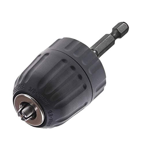 Image of Gasea 0.8-10mm Keyless Drill Chuck Converter 3/8" 24UNF Thread Quick Change Adapter with 1/4" Hex Shank