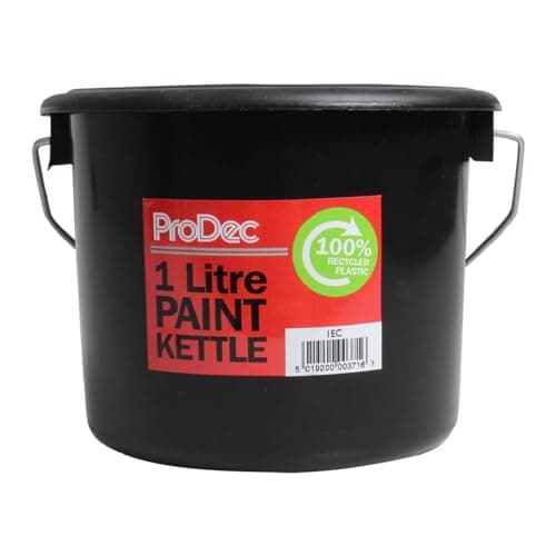 Image of ProDec 1 litre 100% Recycled Plastic Paint Kettle for Decanting Paint, Varnish, Wood Treatments from Larger Cans and Mixing Wallpaper Paste, Ideal for Working On Ladders and Platforms