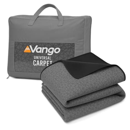 Image of Vango Universal Tent Carpet, Luxury Camping Rug with Soft Woven Nylon Top & Insulating Foam Mid-Layer, Waterproof Non-Slip PE Base, Easy Clean Groundsheet Protector with Carry Bag (270 x 430cm)