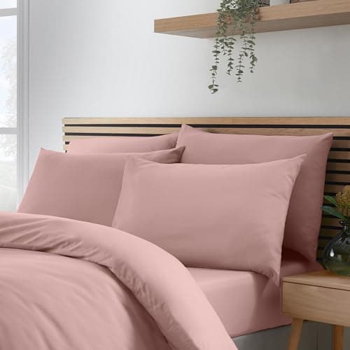 Image of Catherine Lansfield So Soft Non-Iron Standard Pack of 4 Pillowcases Blush Pink
