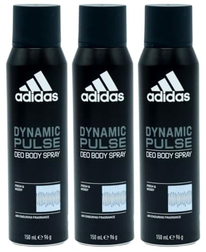 Image of 3 x 150ml Adidas 48H Enduring Fresh & Woody Fragrance Deodorant Spray - Dynamic Pulse
