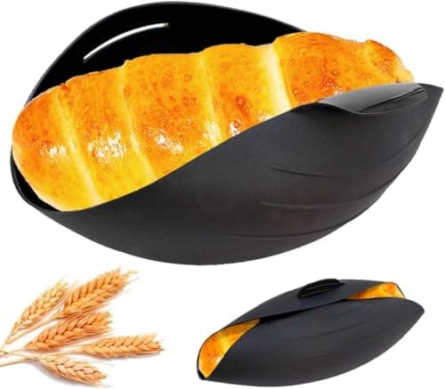 Image of LIZEALUCKY Silicone Loaf Tin Round Bread Tins Baking Mould, 3 in 1 Bread Baking Tray Universal Bowl for Baking Bread Microwave Vegetable Steamer for Homemade Cake