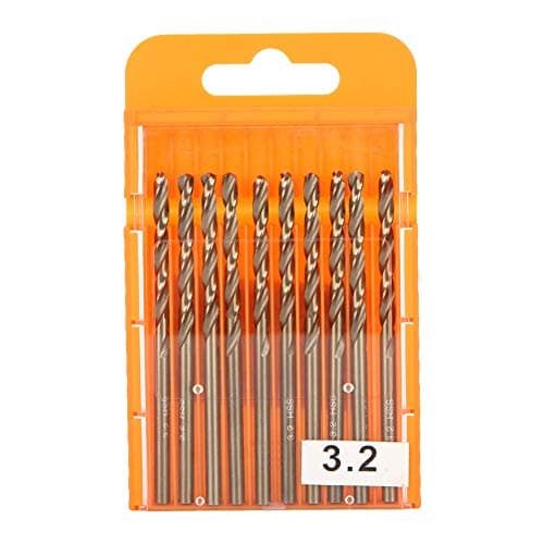 Image of 20 Pcs High Speed Steel Drill Bit Set, HSS Drill Bits for Electric Drill, Precision Sharpened for Stainless Steel Iron Copper Wood, 3.2mm 3.5mm Assorted Sizes (3.2 10 pieces per box/fully ground 4341)