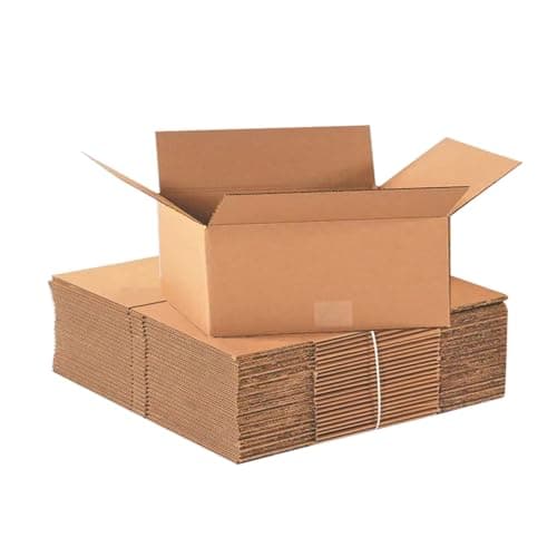 Image of AKAR Small Parcel Shipping Boxes | 350x250x160mm Strong Single Wall Brown Cardboard Box with Deep Design | Fits Royal Mail Small Parcel | UK-Made (25)
