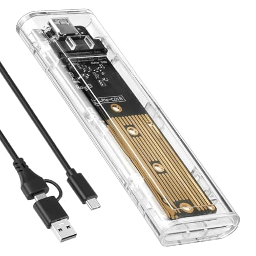 Image of AXFEE M.2 NVMe SSD Enclosure, Tool-free USB 3.1 Gen 2 NVMe and SATA External Enclosure, USB C NVME-Adapter Support UASP & TRIM, Supports M & M+B Key in 2230/2242/2260/2280 SSDs