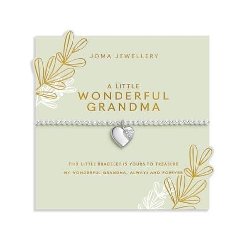 Image of Joma Jewellery GRANDMOTHER A LITTLE WONDERFUL GRANDMA Silver Plated Bracelet 17.5cm stretch