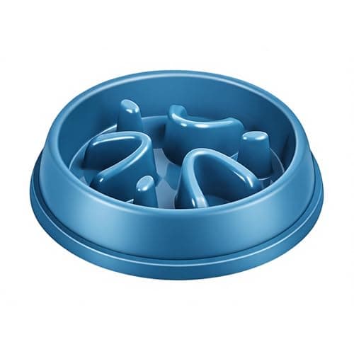 Image of Dog Bowls, Slow Feeder Dog Bowl, Anti-Choking Puzzle Interactive Dog Food Bowl, Food and Water Bowl, Size Large-Blue