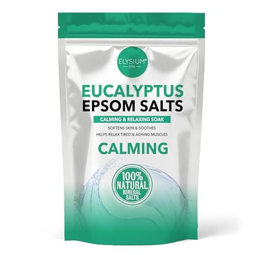 Image of Elysium Spa Calming Eucalyptus Epsom Salts | 100% Natural Mineral Salts For Relaxing Muscle Aches, Smoothing and Softening Skin (1kg)