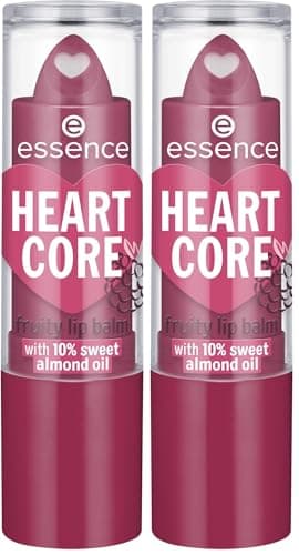 Image of Essence Cosmetics HEART CORE fruity lip balm, smoothing, caring, with oils, instant result (3g) (Pack of 2)