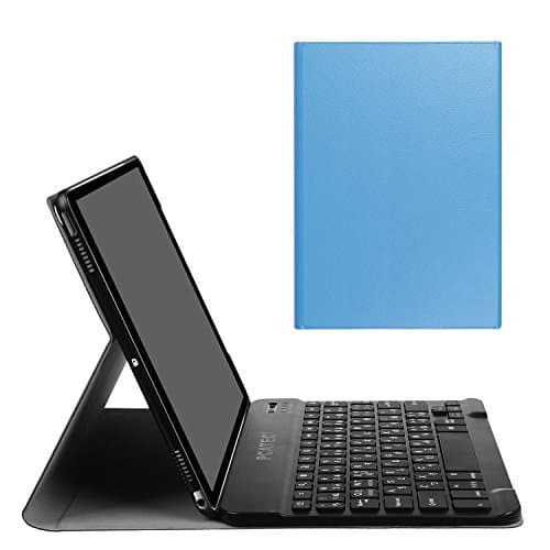 Image of iPad Pro10.5 Keyboard Case, Ultra-Slim Removable Wireless Bluetooth Keyboard Keyboard PU Folding Leather Folio Keyboard Cover For Apple iPad Pro10.5 / A1701, A1709 (For iPad Pro10.5, Sea Blue)