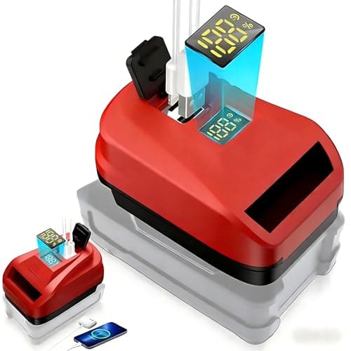 Image of Portable USB Charger for Einhell 18V Power X-Change Battery, 100W PD3.0 Type-C & QC3.0 USB-A Port, Compatible with PXC 4511396 PXBP-300 PX-BAT52