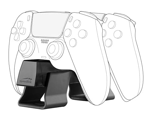 Image of Speedlink TWINDOCK USB Charger - PS5 controller charging station, up to two original PS5 controllers simultaneously, fast charging function, DualSense and DualSense Edge compatible, black