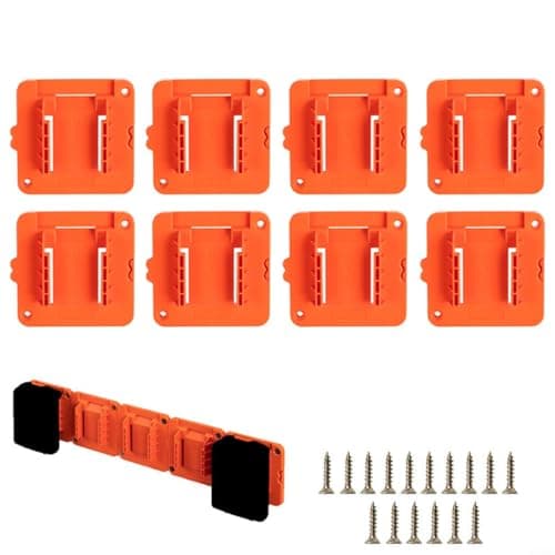 Image of CashMuch Heavy Duty 20V Battery Storage Rack For Black And Decker Lbxr20 Lb20, Plastic Wall Mounted Holder For Cordless Tool Batteries, Space Efficient Organizer For Home And Pro(8PCS)